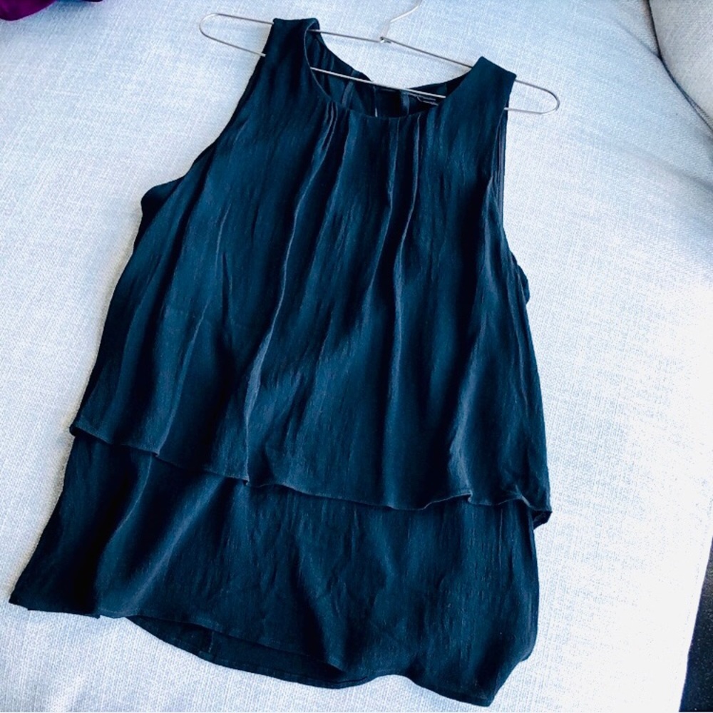 J crew black sleeveless top